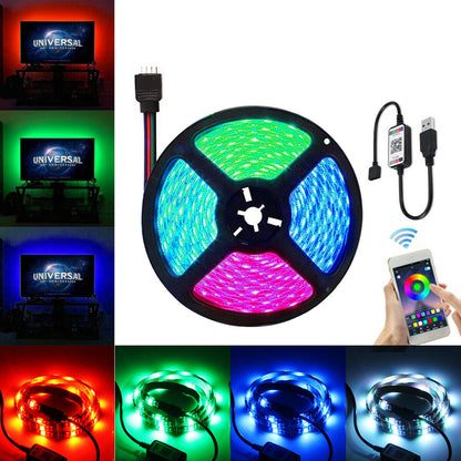 Laighter LED Strip Lights, 16.4ft RGB Waterproof Flexible LED Light Strips for Room Color Changing Neon Mood Rope Lights LED 5050 Tape Light Remote Bluetooth APP Controlled for Bedroom Indoor Christmas