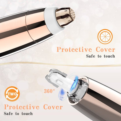 Ifanze Eyebrow Hair Remover, Rechargeable Facial Hair Trimmer Painless Eyebrow Hair Razor for Women with LED Light
