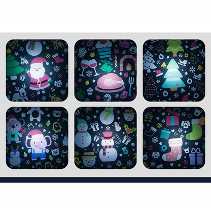 Christmas Lightshow Projection Cooseas Night Light for Kids, Santa Claus Starry Sky Rotating LED Star Projector Built-in Songs