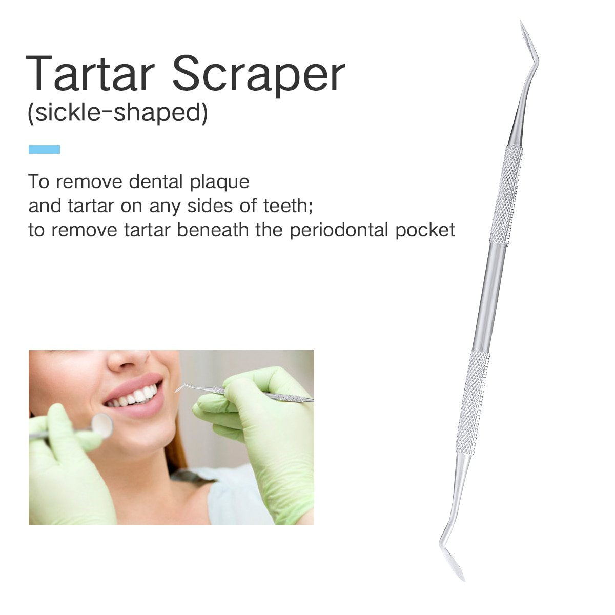 5 Pcs Dental Hygiene Kit Dental Cleaning Tools,Dentist Pick Tools Dentist Prepared Tools Teeth Gum Cleaning Tool for Home Use