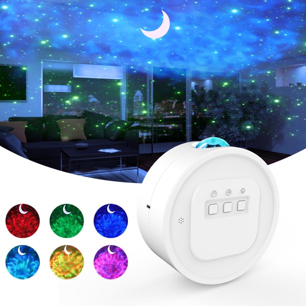 Galaxy Night Light Projector,Rechargeable Star Moon Night Light Outdoor Light Projector for Party Color Changing Sleep Projector for Kids