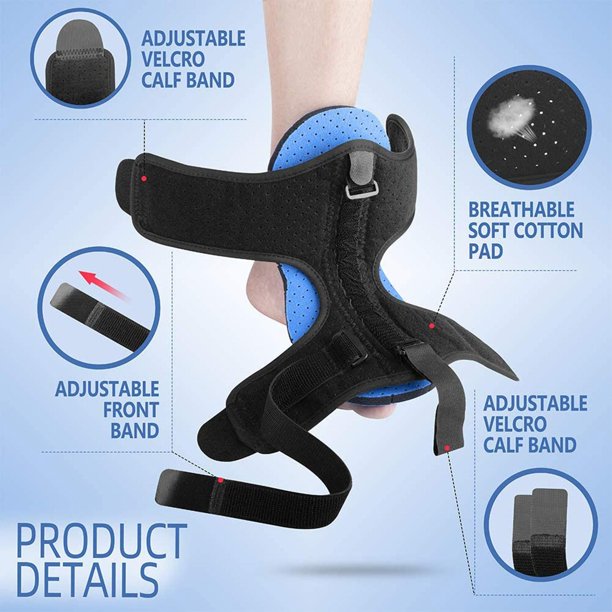 Adjustable Plantar Fasciitis Night Splint, Arch Support Ankle Brace Foot Drop Orthotic for Plantar Fasciitis, Achilles Tendonitis Support for Women, Men