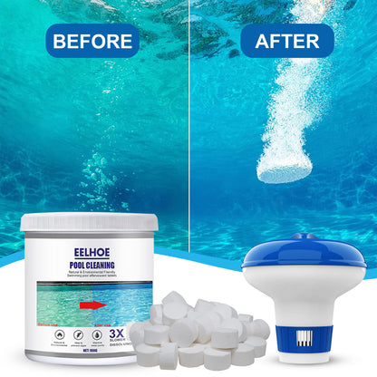 Chlorine Tablets for Hot Tubs Spas Pools with 5 and 1/2 inch Chlorine Floating Dispenser, 180 Pcs