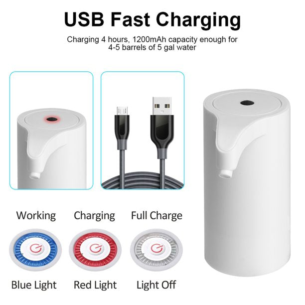 Water Pump Dispenser, Household Electric Water Dispenser, Portable Water Bottle Pump Suitable for 4.5L-19L,Water Bottle Dispenser