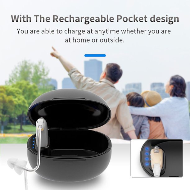 Rechargeable Hearing Aid Amplifier Noise Reduction for Adults Seniors