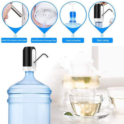 Water Pump Dispenser, Automatic Drinking Water Bottle Pump for 1.18-5 Gallon Water Bottle Dispenser USB Charging Portable Water Dispenser With LED Light for Home Kitchen Office Outdoor Use