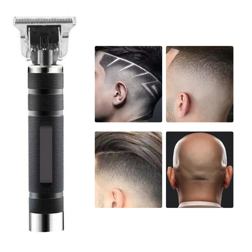 Professional Hair Clippers, T-Blade Cordless Hair Trimmer for Men 0mm Baldheaded Hair Clipper Zero Gapped Detail Waterproof Grooming Kit(Black)