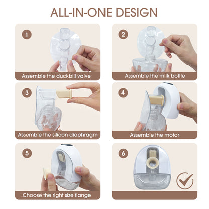 iFanze Breast Pump, Breast Feeding Portable Electric Double Breast Pump Pain Free LED HD Display 2 Modes and 9 Levels, Ultra-Quiet Rechargeable Milk Pump, BPA Free