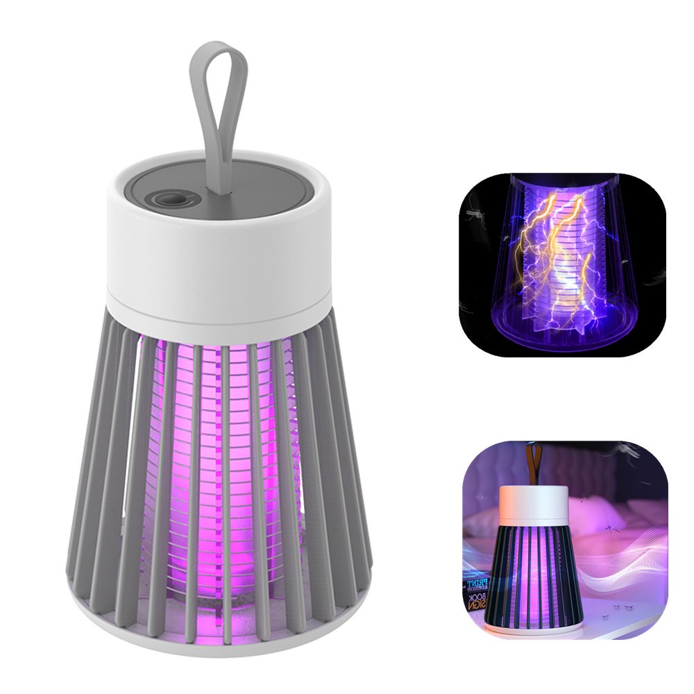 Melliful Electric Portable Bug Zapper, Wireless Mosquito Killer Lamp, USB Rechargeable, LED Mosquito Eradicator for Home Indoor Camping