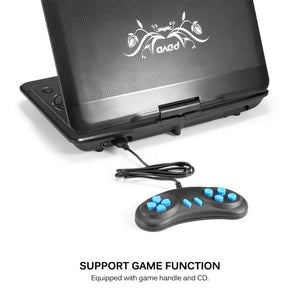 iFanze 13.9" Portable DVD Player, Built-in Rechargeable Battery, 13.9" Swivel Screen, Support CD/DVD/SD Card/USB, Remote Control (Black)