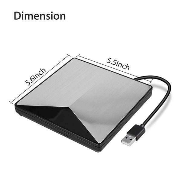 Doosl External DVD Drive USB 3.0 USB Portable DVD CD VCD Recorder Writer USB 3.0 External Optical Drive