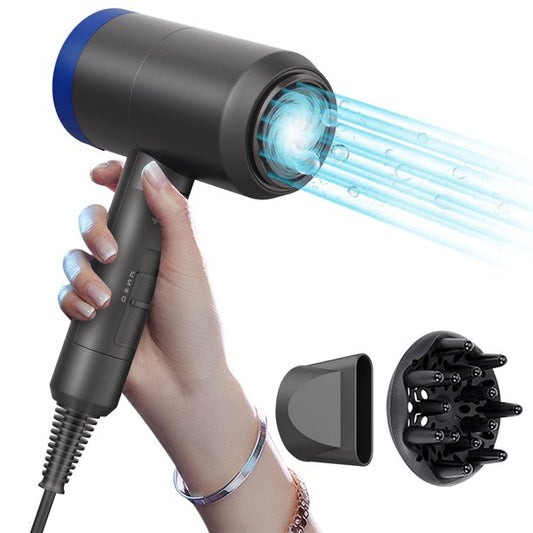2000W Professional Hair Dryer, Navy Blue with Diffuser Concentrator and Diffuser Blow Dryer for Travel