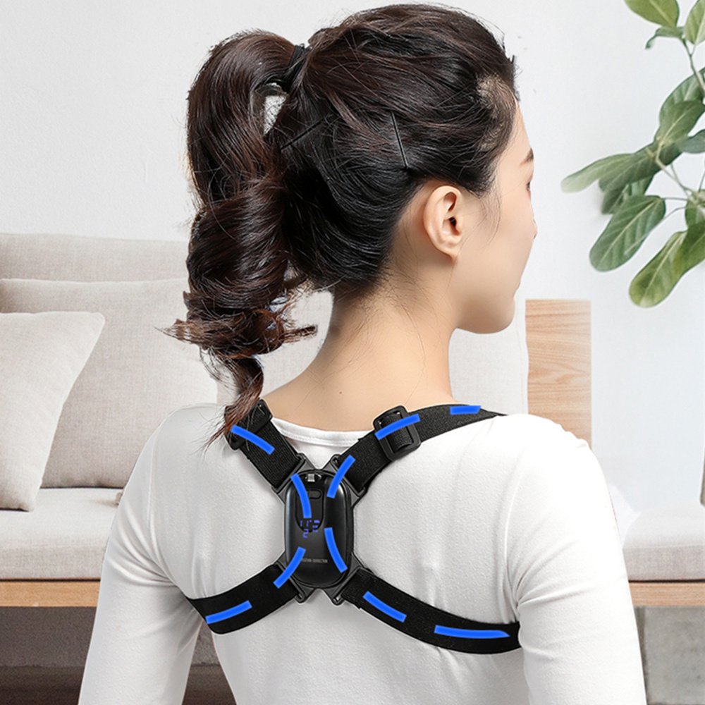 Xpreen Posture Corrector for Kids Women Men - Upper Back Support with Intelligent Sensor Vibration Reminder, Adjustable Brace for Back Pain Relief, Fits Chest Size 25 - 43"
