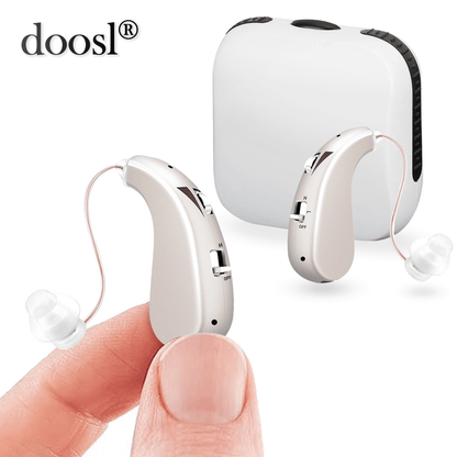 Doosl Personal Sound Amplifier with Noise Cancelling Volume Control, USB Rechargeable Hearing Amplifier for Ears