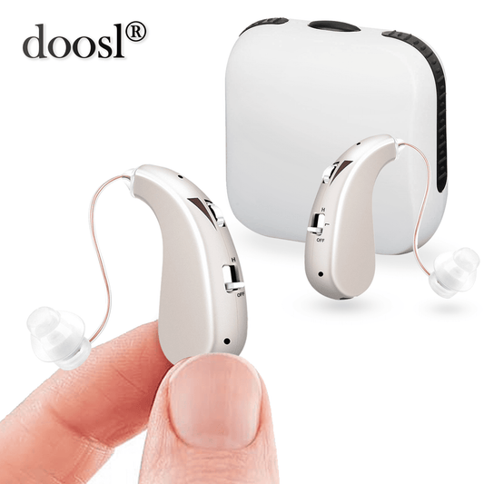 Doosl Personal Sound Amplifier with Noise Cancelling Volume Control, USB Rechargeable Hearing Amplifier for Ears