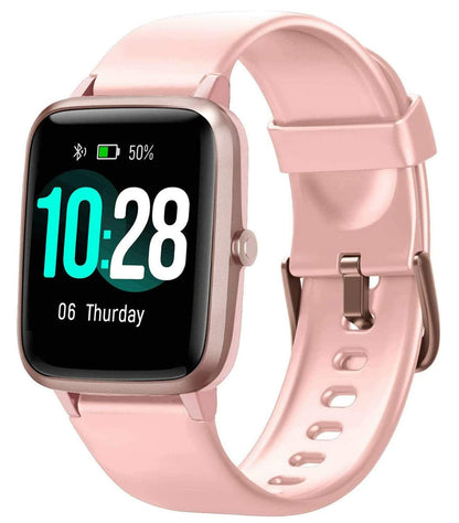 Emossie Smart Watch for Android Phones and iOS Phones, All-Day Activity Tracker with Heart Rate Sleep Monitor, Smartwatch for Men Women (Pink)