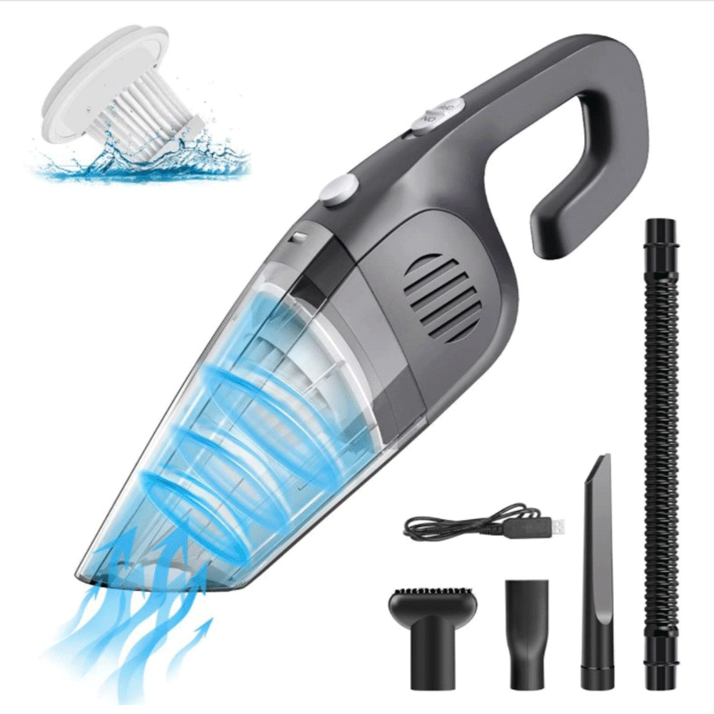 Portable Car Vacuum, 7kpa Wireless Hand Vacuum Cleaner Powerful Dustbuster with Washable HEPA Filter Multi-Purpose for Home Car