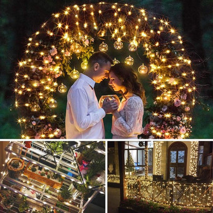 Led String Light, Plug In Christmas Lights Decorative Landscape Lighting Waterproof for Indoor Outdoor Christmas Tree Wedding Party Bedroom