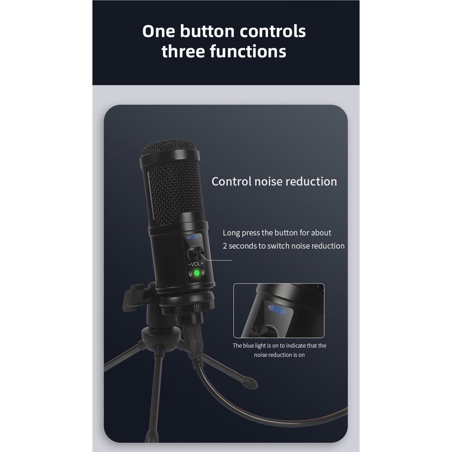 USB PC Microphone Kit, 192kHz/24Bit Professional Supercardioid Condenser Mic with Tripod for Skype YouTuber Karaoke Gaming Recording