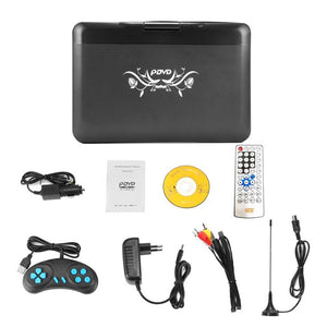 iFanze 13.9" Portable DVD Player, Built-in Rechargeable Battery, 13.9" Swivel Screen, Support CD/DVD/SD Card/USB, Remote Control (Black)