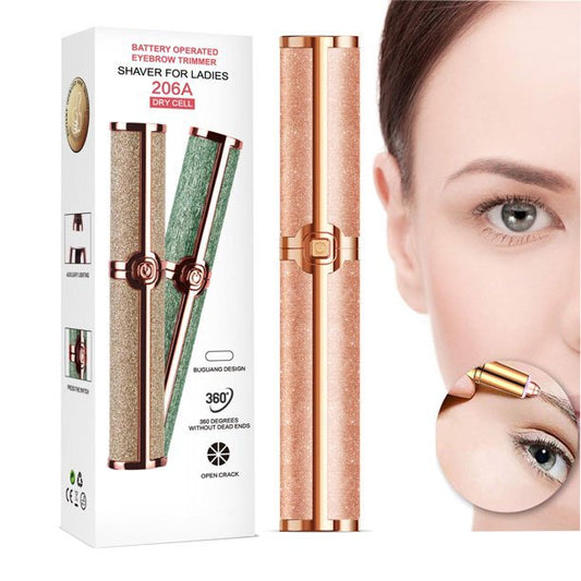 Xpreen Eyebrow Hair Trimmer, 2021 Upgraded Electric Mini Eyebrow Hair Remover Painless Precision with LED Light, Portable Rechargeable Razor Epilator Lady Grooming Kit for Face Lips Nose Eyebrow Body