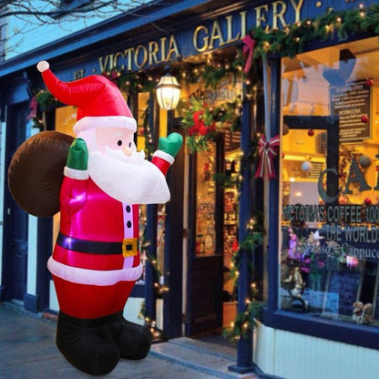 6 Feet Christmas Inflatables,Lighted Santa Claus Blow Up Indoor Outdoor Xmas Decor Lawn Yard Garden Decoration