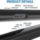 Doosl Bluetooth Sound Bar for TV, New Wall-mounted Home Theater System with Wireless Speaker TV Audio Subwoofer Echo Wall Speaker