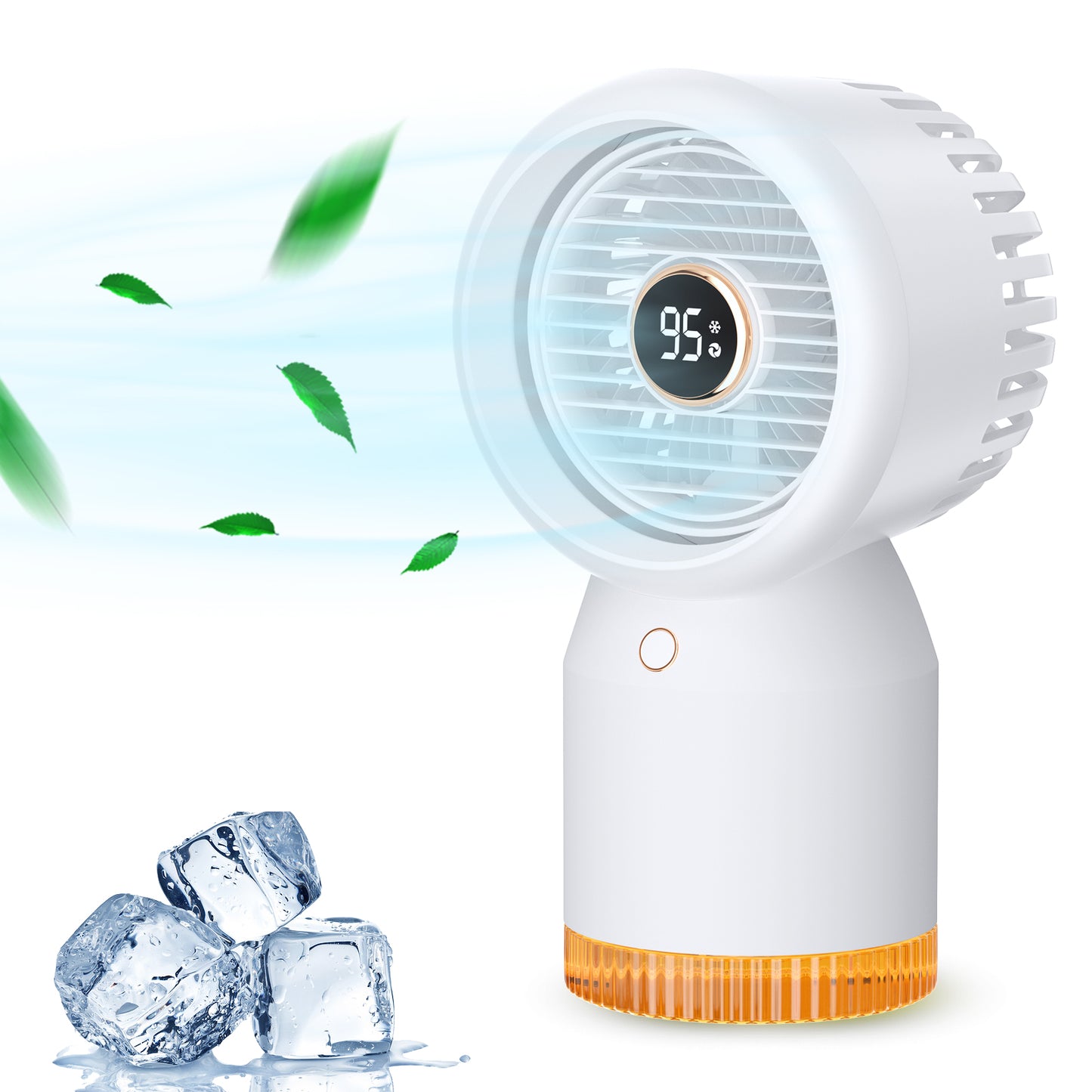 Portable Air Conditioner with 1000ml Water Tank, Personal Air Cooler USB Evaporative Desk Fan , 3 Wind Speeds, Temperature Display, Quiet for Home Bedroom Office