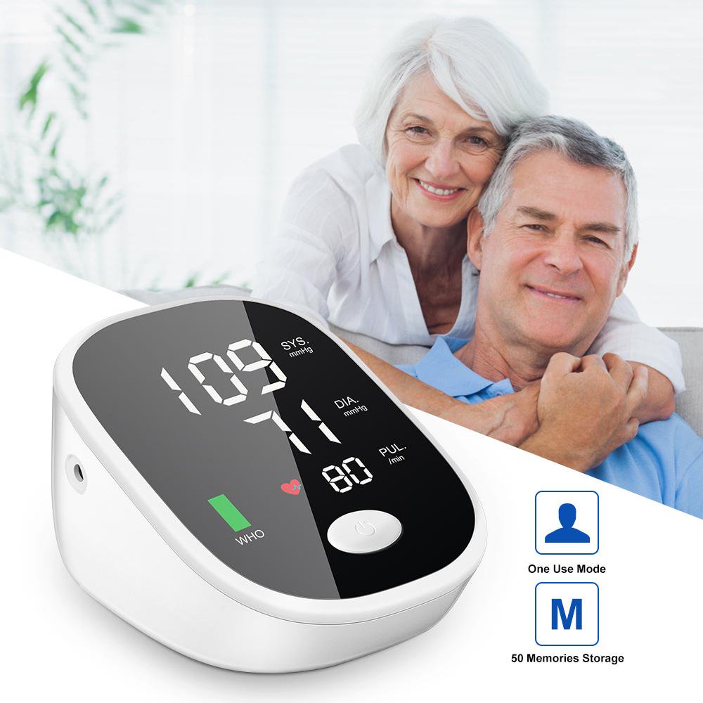 Upper Arm Blood Pressure Monitor Automatic Digital BP Meter Voice Broadcast Backlight LCD Display 8.7”-12.5” Extra Range Cuff for Home Use