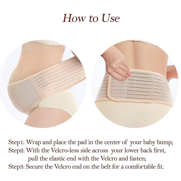 Xpreen Maternity Belt, Breathable Pregnancy Back Support, Premium Belly Band, Lightweight Abdominal Binder for Pregnant Women, Relieve Lower Back, Pelvic and Hip Pain