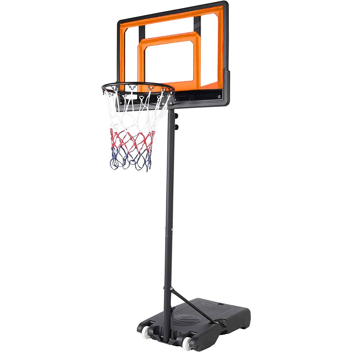 ifanze Basketball Hoop with 5 - 7 FT Adjustable Height for Kids Teenagers Youth and Adults, Portable Basketball Hoop with Stand & Backboard Wheels for Basketball Goals Indoor Outdoor Play