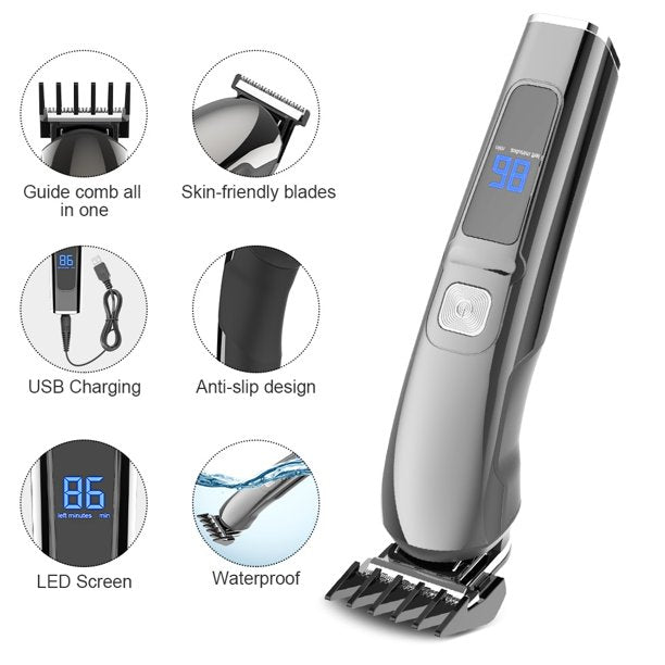 Xpreen Hair Clippers for Men, Xpreen Hair Trimmer, Man's Grooming Kit, Beard Trimmer, Nose Trimmer, 11 in 1 Professional Cordless Electric Hair Clipper Kit, USB Rechargeable Waterproof Hair Cutting kit