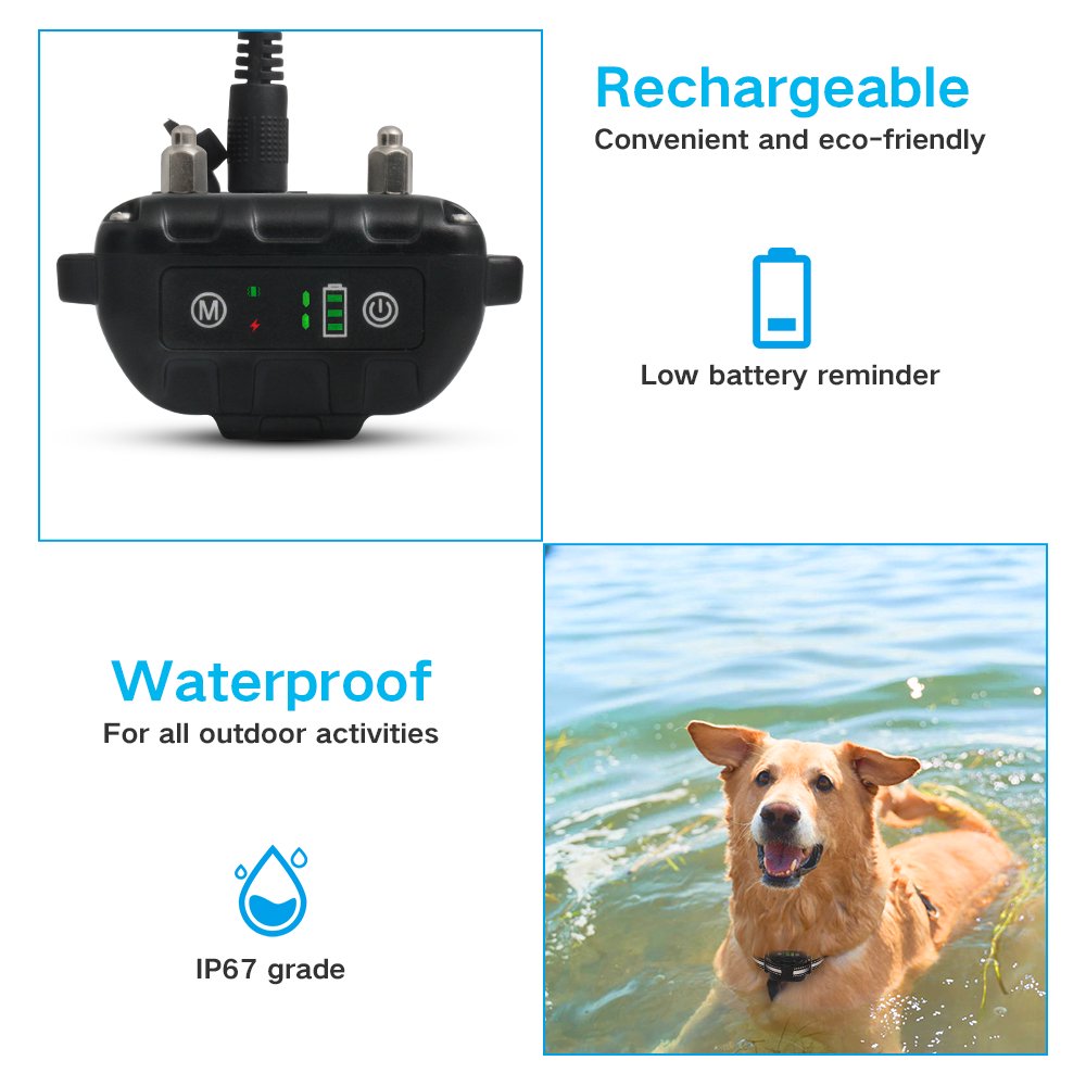 vinsic Anti Barking Device Rechargeable, Vinsic Automatic Bark Collar, Medium & Large Dogs