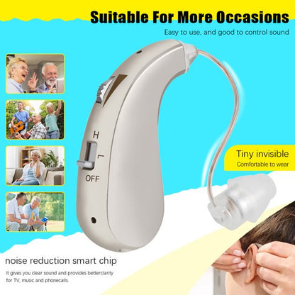 iFanze (2 Pack) Amplifier Devices for Seniors, Modern and Fashion Designed Adjustable Tube to Fit Both Ears, Silver