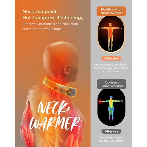 Neck Warmer Rechargeable, 8000 Mah Portable Electric Neck Heater with LED Display for Home, Office, Outdoor, Great Gifts