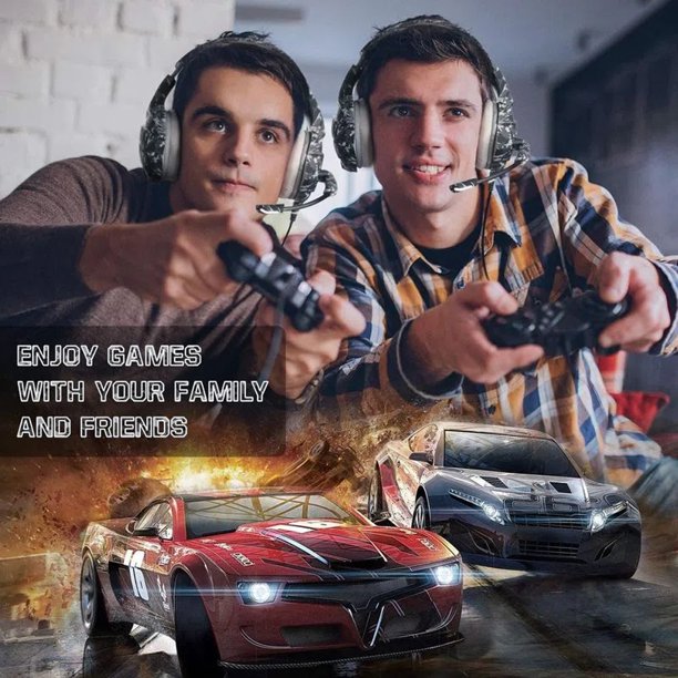 Gaming Headset, ONIKUMA K5 Stereo Bass Surround RGB Noise Cancelling Over Ear Gaming Headphones with Mic, for PS4 Xbox One PC Nintendo Switch Tablet Smartphone