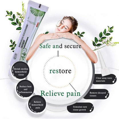 Xpreen 2PCS Hemorrhoidal Pain Relief Cream, Natural Herbal Hemorrhoid Ointment, Relief from Burning, Itching, and Discomfort of Hemorrhoids