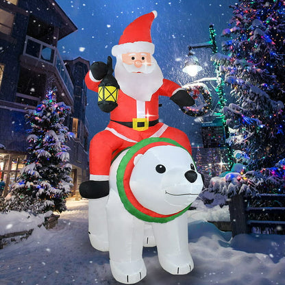 Melliful 6ft Christmas Inflatable for Indoor Outdoor Yard Decoration