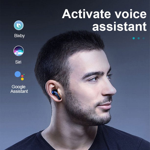 Wireless Earbuds, S28 Hybrid Active Noise Cancelling in-Ear Headphones, IPX67 Waterproof Bluetooth 5.0 TWS Stereo Earphones, Dual Microphones Deep Bass Headset, Black
