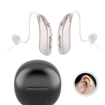 Hearing Aids for Seniors, Rechargeable Hearing Assist with Earbuds Voice Enhancer Noise Cancelling 1 pair