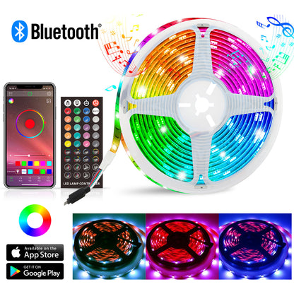 Laighter Led Strip Lights for Bedroom, 16.4 ft Smart Led Light Strip Music Sync with Upgraded 40 Keys Remote & App Control, Flexible DIY, RGB Color Changing, Tape Lights for Party Home