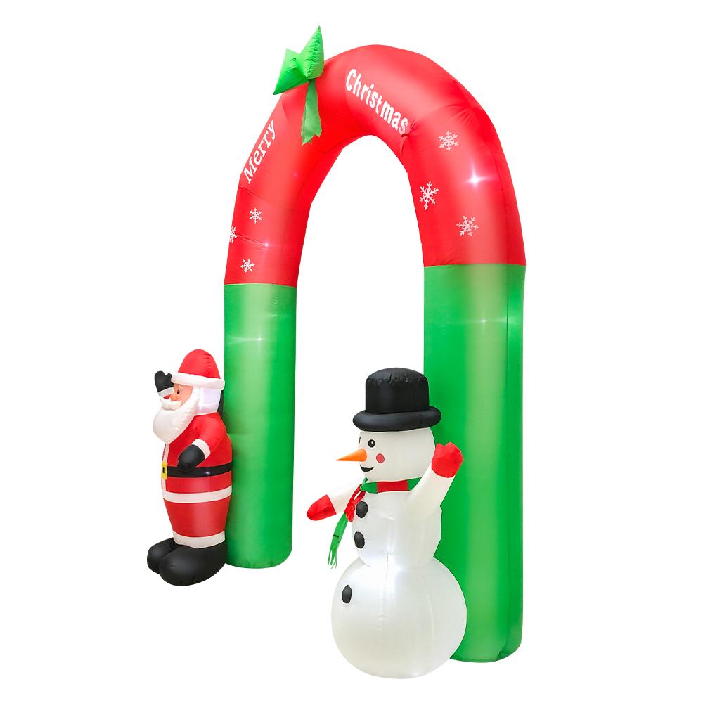 Cooseas 7.9 ft Christmas Inflatables Archway, Santa Claus Blow up Airblown Arch with LED Lights Built-in for Holiday/Party/Yard/Garden